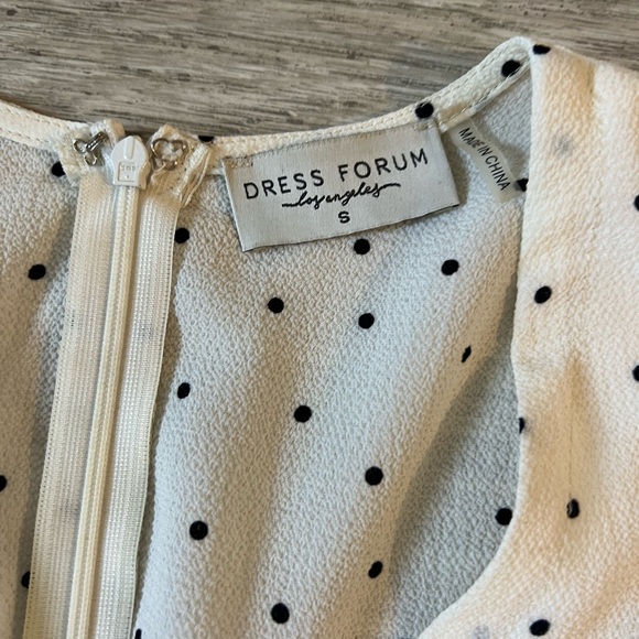 Polka dot flirty mini dress. Size small. - Picture 5 of 5